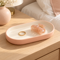 xezvynuq Peach Oval Catchall Tray — main product photo