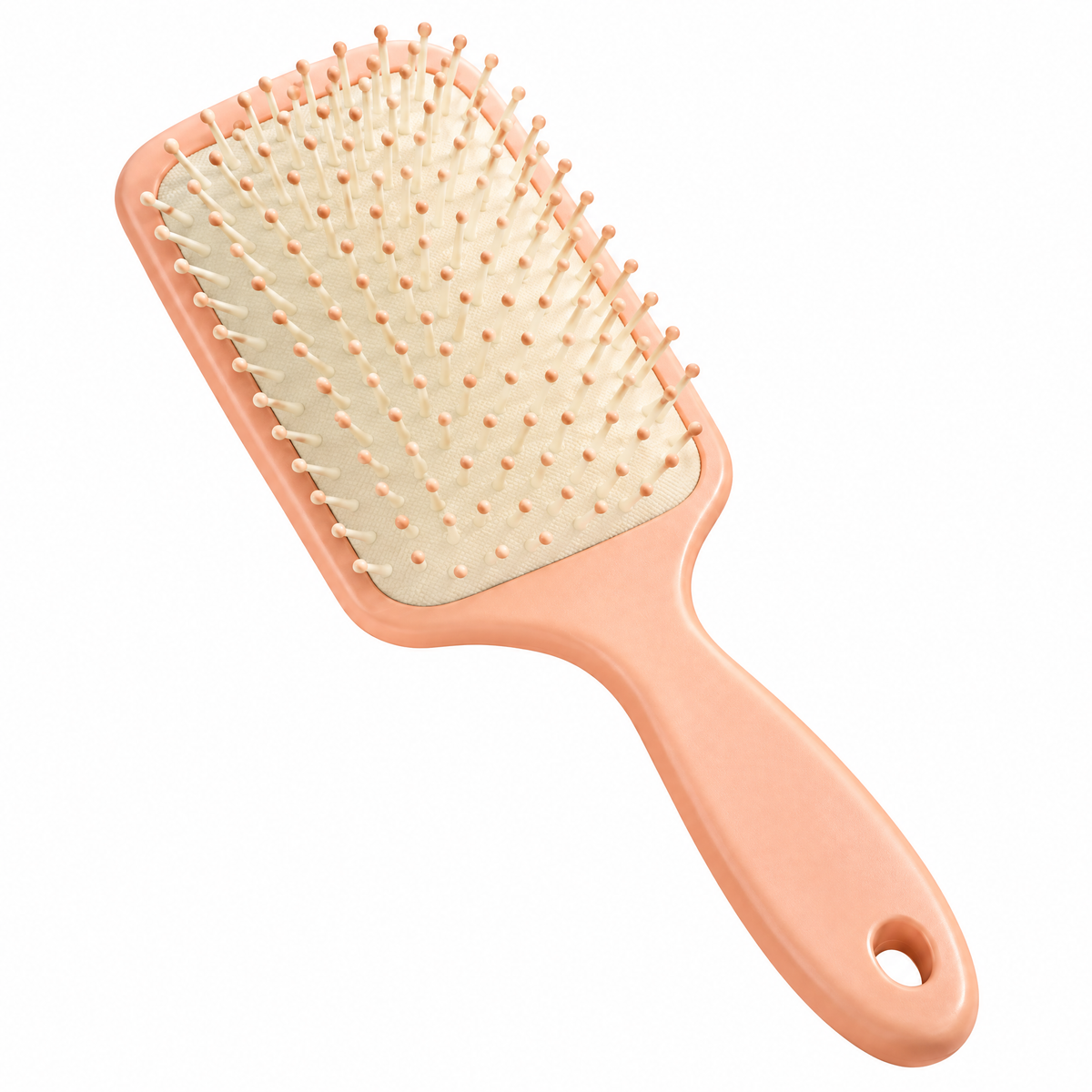 xezvynuq Peach Cushion Paddle Hairbrush — isolated product view