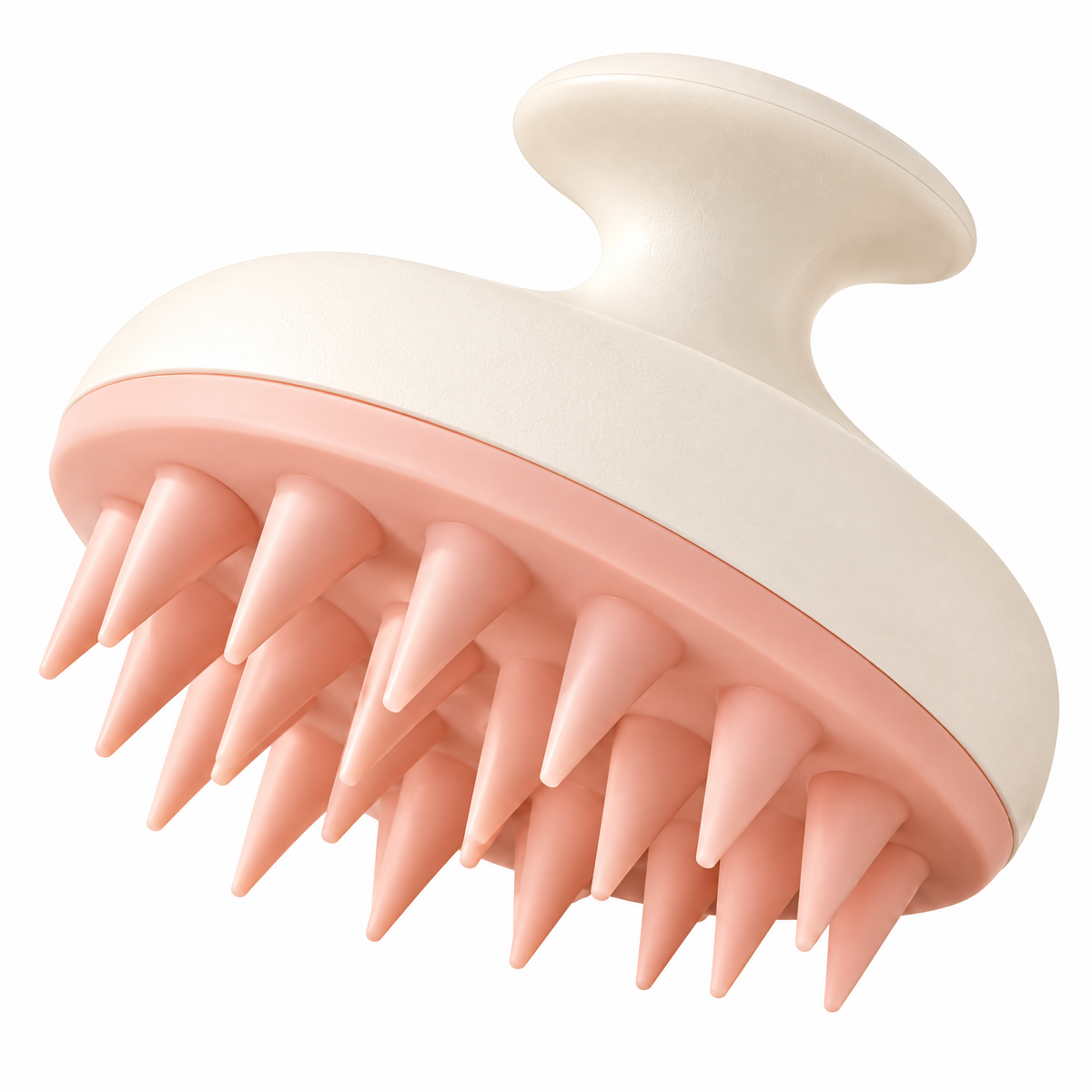 xezvynuq Peach Silicone Scalp Massager — isolated product view