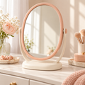 xezvynuq Peach Oval Tilting Vanity Mirror — main product photo
